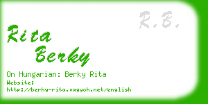 rita berky business card